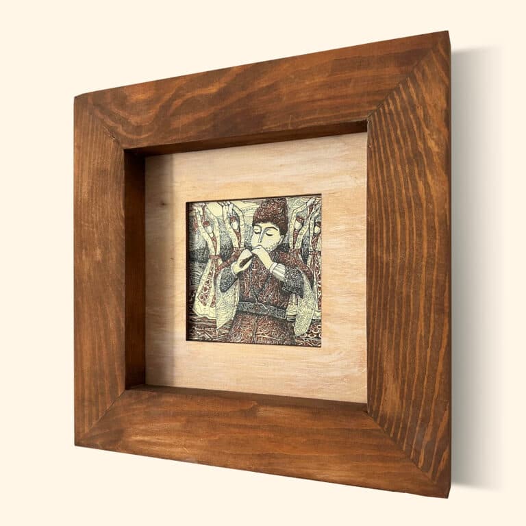 Printed Painting “The Musician”22x22cm