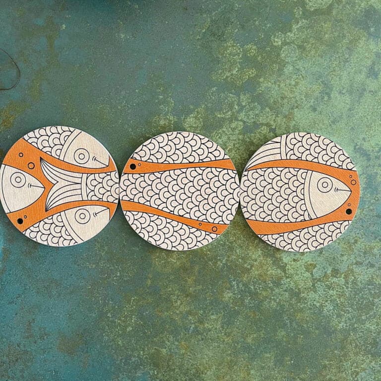 Set of Cup Coasters "Fish"