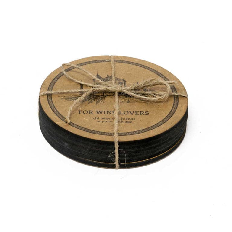Set of Cup Coasters “Wine Lovers”