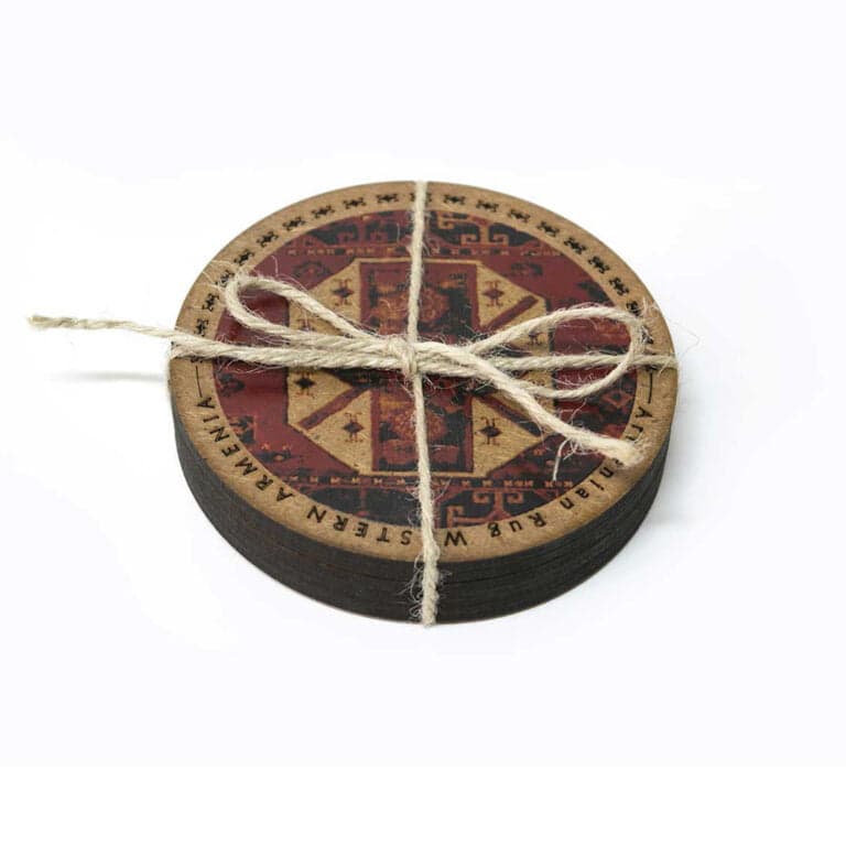 Set of Cup Carpet-Patterned Coasters