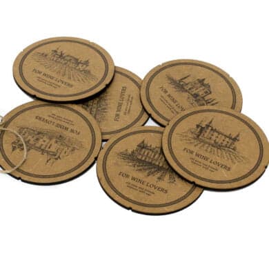 Set of Cup Coasters “Wine Lovers”