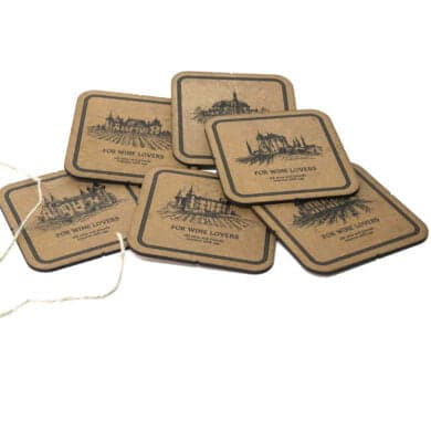 Set of Cup Coasters “Wine Lovers”