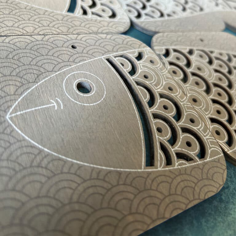 Set of Cup Coasters "Fish"