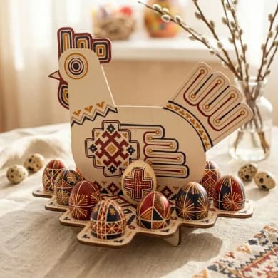 Decorative egg holder for 12 eggs