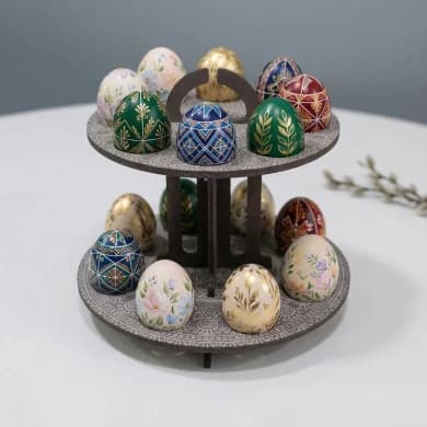 Decorative egg holder for 16 eggs