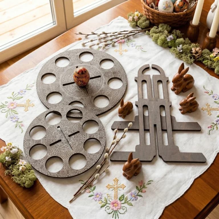Decorative egg holder for 16 eggs