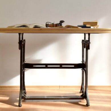 Table Made of Different Types of Wood 59x81x118cm