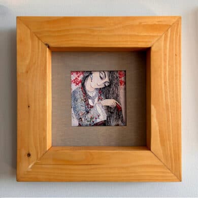 Printed Painting "Asian Beauty" 23.5x23.5cm