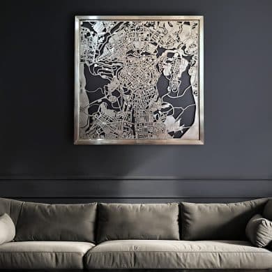 Map Of Yerevan 84.5x84.5cm