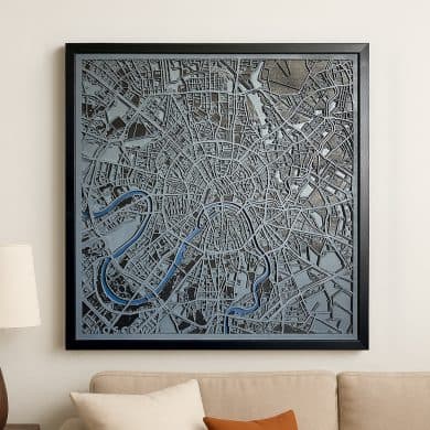 Map Of Moscow 63x63cm