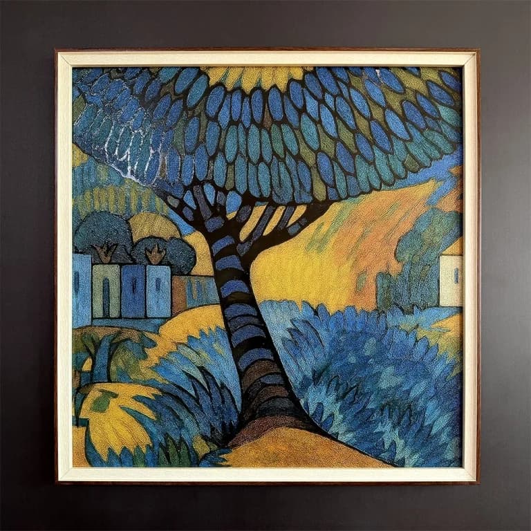 Գծավոր ծառ 3D 63×63 սմ